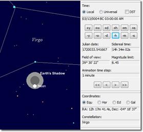 CyberSky view of the eclipse mentioned by Josephus